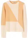 Jil Sander Orange Long-sleeved Wool Sweater In 橘色