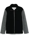Jil Sander Blended Sleeve Jacket In Black