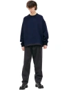 Jil Sander Combo Sweatshirt With Slits In Navy Blue