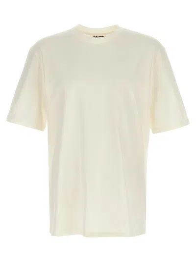 Jil Sander Comfort Fit Cotton Jersey T-shirt In Neutral