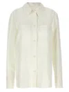 Jil Sander Linen Shirt With Chest Pockets And Long Sleeves In White
