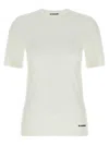 Jil Sander Comfort Fit White Logo T-shirt