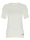 Jil Sander Comfort Fit White Logo T-shirt In White