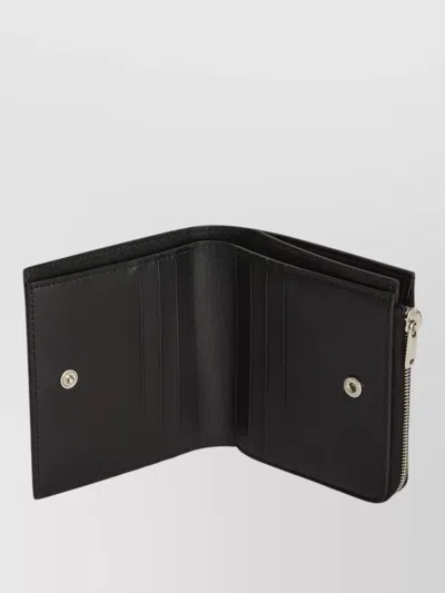 Jil Sander Compact Leather Wallet And Cardholder In Black