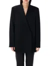 Jil Sander Women's Compact Wool Grain De Poudre Blazer In Black