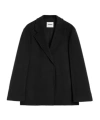 Jil Sander Concealed Fastened Coat In Black