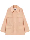 Jil Sander Concealed Fastening Jacket In Pink