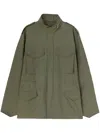 Jil Sander Concealed Fastening Shirt Jacket In Green