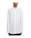 Jil Sander Concealed-front Fastening Poplin Shirt In White