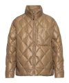 Jil Sander Quilted High Collar Chest Pocket Jacket In Brown