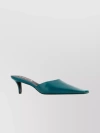 JIL SANDER CONTEMPORARY LEATHER MULES WITH SQUARE TOE AND STILETTO HEEL