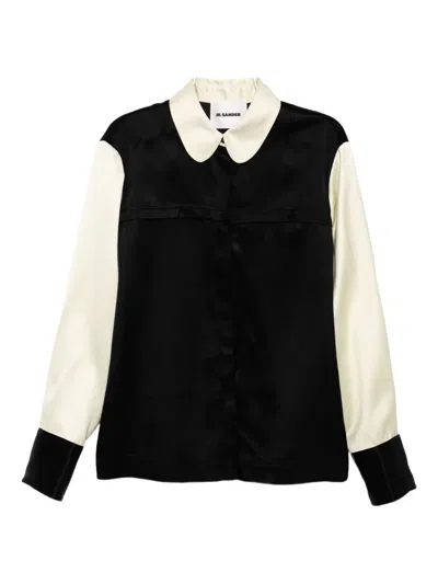 Jil Sander Contrast-color Shirt In Black