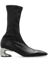 Jil Sander Leather Boot In Black
