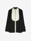 Jil Sander Oversized Two-tone Piped Crepe Shirt