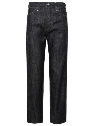 Jil Sander Contrast Stitching Tapered Jeans In Blue