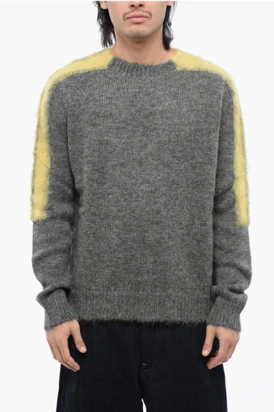 Jil Sander Gray Raglan Sweater In 034 - Pebble