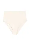 Jil Sander Contrast-logo Bikini Bottom In Neutral