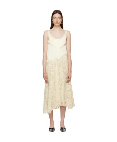 Jil Sander Corded-lace Sleeveless Dress In Nude
