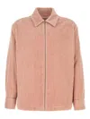 Jil Sander Corduroy Cotton Shirt Jacket In Pink