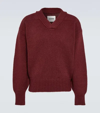 Jil Sander Pullover Aus Einem Baumwollgemisch In Grape