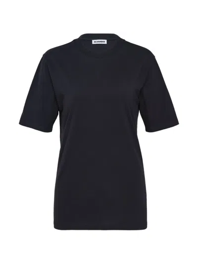 Jil Sander Cotton Basic Short-sleeve T-shirt In Black