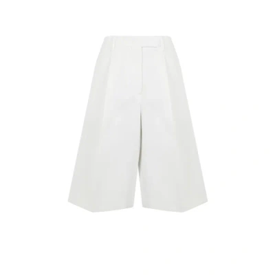 Jil Sander Cotton Bermuda Shorts In White