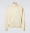 Jil Sander Cotton-blend Zip-up Sweatshirt In Neutrals