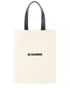 Jil Sander Cotton Book Tote Bag In Neutral