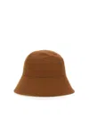 Jil Sander Cotton Bucket Hat In Brown