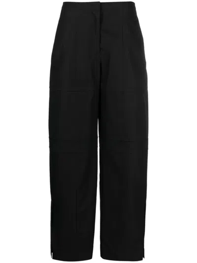 Jil Sander Cotton Cargo Pants In Black