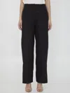 Jil Sander Cotton Cargo Pants In Black