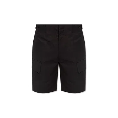 Jil Sander Cotton Cargo Shorts Men In Black