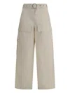 Jil Sander Belted Waist Cargo Trousers In Neutral