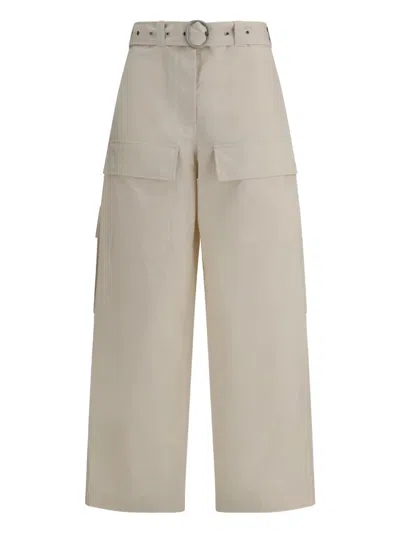 JIL SANDER COTTON CARGO TROUSERS