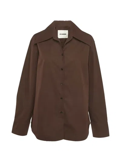 Pre-owned Jil Sander Cotton Collar Shirt In Brown