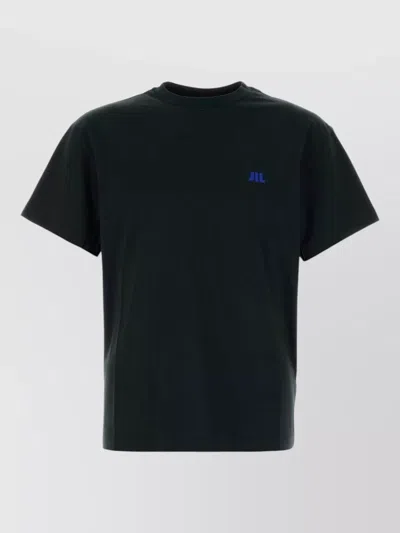 Jil Sander Cotton Crew Neck Short Sleeve Tshirt In Black