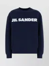 Jil Sander Logo-print Cotton Sweatshirt In Blue