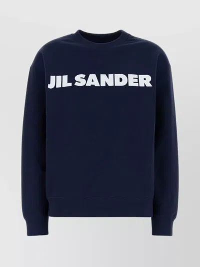 JIL SANDER COTTON CREW NECK SWEATSHIRT