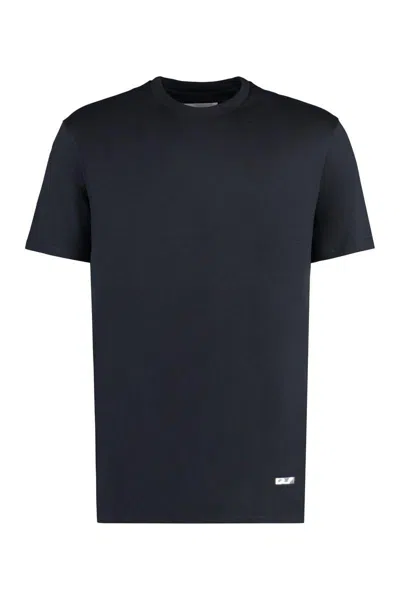 Jil Sander Cotton Crew-neck T-shirt In Black