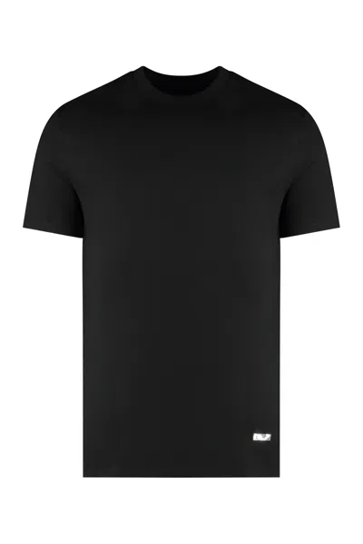 Jil Sander Cotton Crew-neck T-shirt In Black