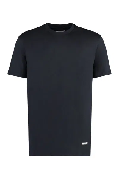 Jil Sander Cotton Crew-neck T-shirt In Blue