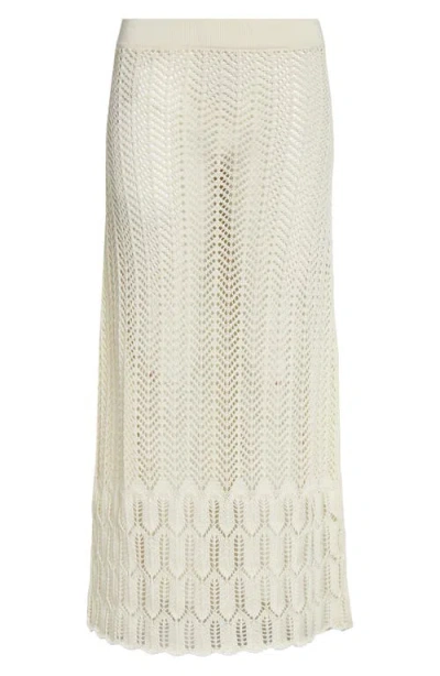 Jil Sander Cotton Crochet Midi Skirt In Multi