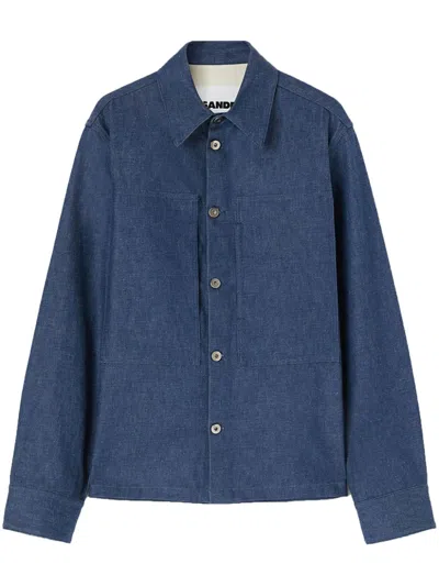 Jil Sander Hemdjacke Aus Denim In Blau
