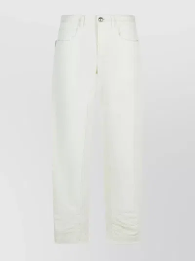 JIL SANDER COTTON DENIM PANTS POCKETS