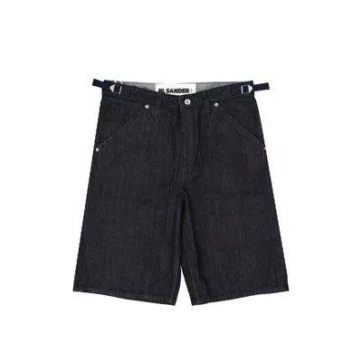 Jil Sander Cotton Denim Shorts In Blue