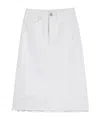 Jil Sander Cotton Denim Skirt In Light White