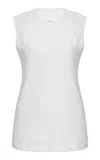 Jil Sander Cotton Double Layer Tank In Animal Print