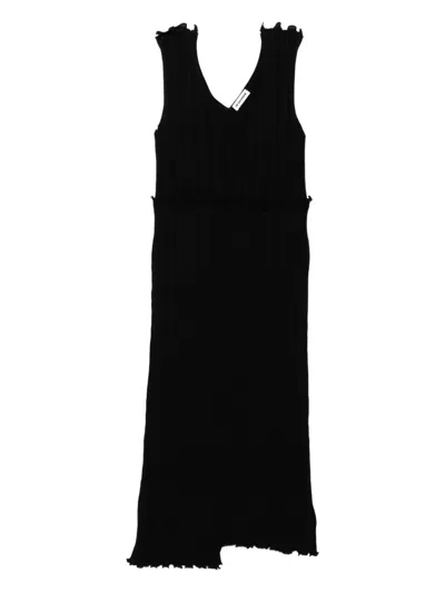 Jil Sander Cotton Dress In Black