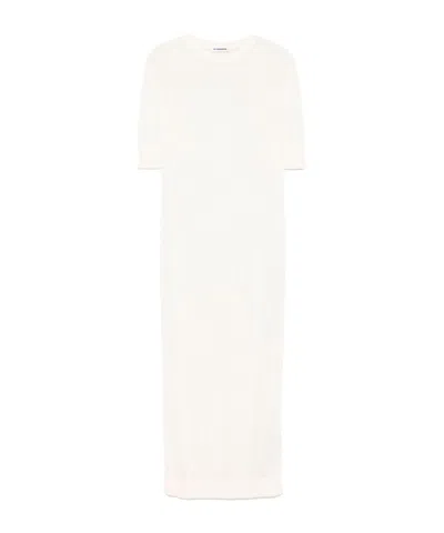 Jil Sander Cotton Dress In White