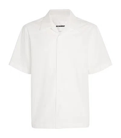 Jil Sander Cotton Embroidered Shirt In White